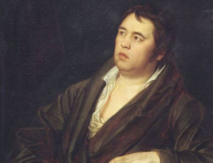 Р. Волков. Портрет И. А. Крылова, 1812. Фрагмент | Фото: art-catalog.ru Р. Волков. Портрет И. А. Крылова, 1812. Фрагмент | Фото: art-catalog.ru