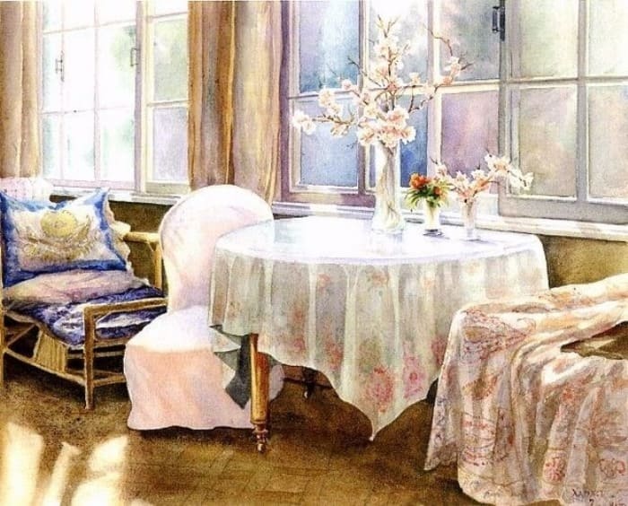 О. Куликовская-Романова. На веранде | Фото: artchive.ru О. Куликовская-Романова. На веранде | Фото: artchive.ru