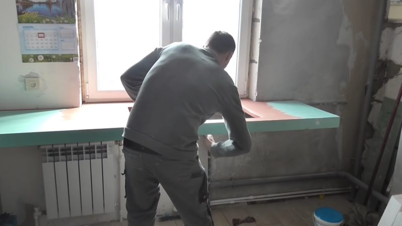 Интересный эксперимент: столешница для кухни из гипсокартона Интересный эксперимент: столешница для кухни из гипсокартона