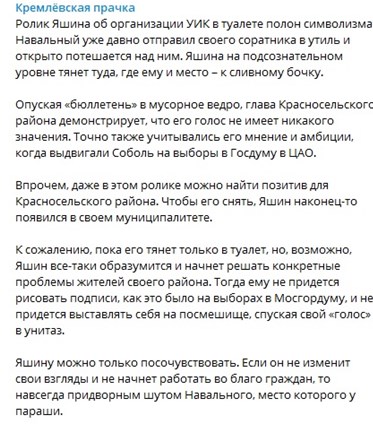 Илья Яшин и его туалетный протест насмешили общественность