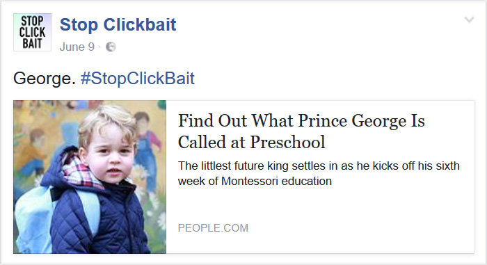 Stop Clickbait