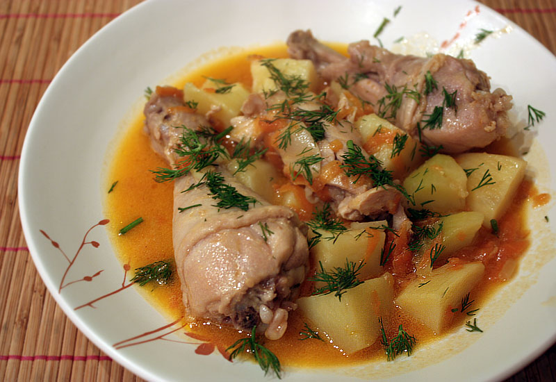 Соус — картошка с курицей в банке Соус — картошка с курицей в банке