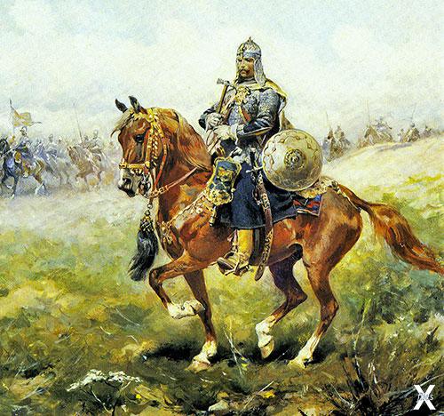 Всадник польской панцирной кавалерии. Й. Брандт, XIX в.