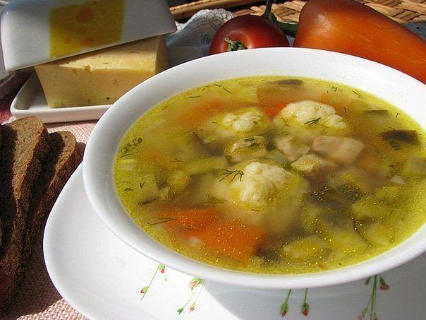 Волшебный суп с сырными шариками. Быстрый болгарский суп