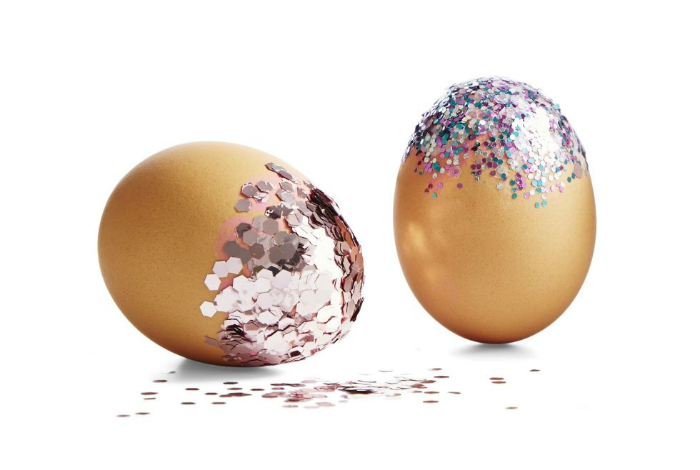 Праздничные яйца в стиле диско.