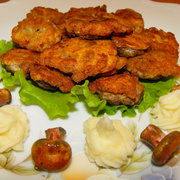 Мясные отбивные из рыжиков.