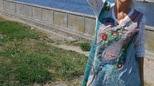 СОЗДАЕМ ОРИГИНАЛЬНУЮ ТУНИКУ ИЗ МАРЛИ И ШЕРСТИ