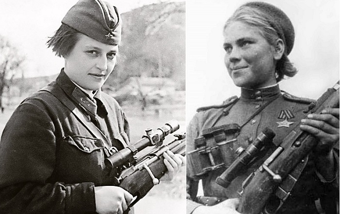 Советские женщины-снайперы Людмила Павличенко и Роза Шанина. Советские женщины-снайперы Людмила Павличенко и Роза Шанина.