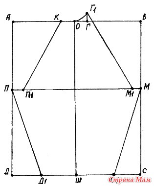 . Замечательное пособие "Самоучитель по вязанию". Продолжение. Урок 29. Построение выкройки-основы кофточки с вшивным рукавом.