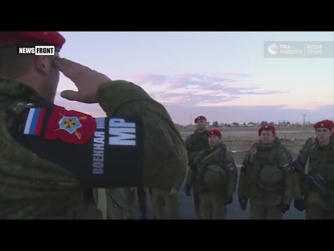 Опубликовано видео прибытия российской военной полиции в Алеппо