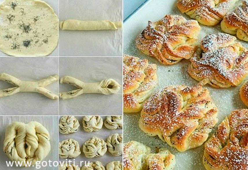 Как сделать красиво булочки с маком Как сделать красиво булочки с маком