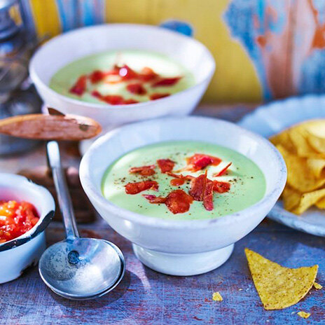 Рецепт супа-пюре с авокадо и беконом