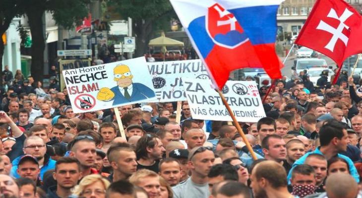 протест европейцев против беженцев протест жителей Восточной Европы против беженцев