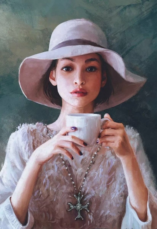 Художник Mandy Jurgens. И застыла слезинка у самого края