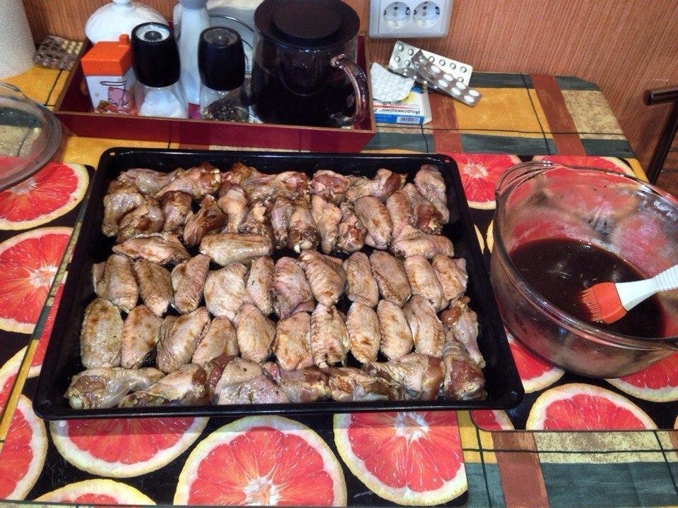 Куриные крылышки барбекю в духовке