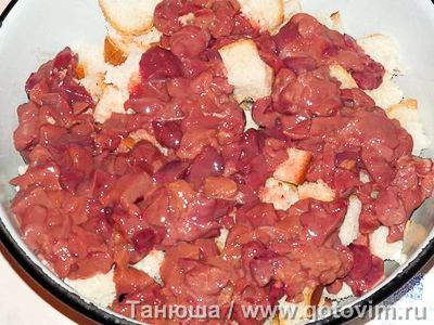 Фотографии рецепта Кнедлики с куриной печенью, 02 Кнедлики с куриной печенью, Шаг 02