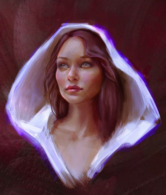 Художник Mandy Jurgens. И застыла слезинка у самого края