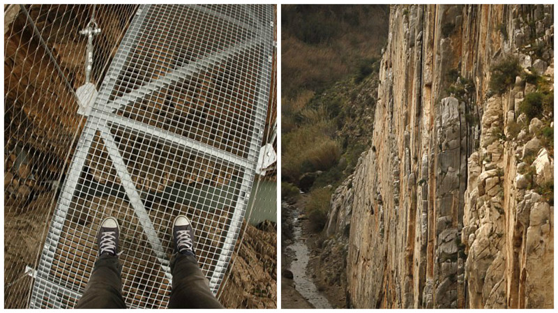 Путь после реконструкции El Caminito del Rey, испания, тропа