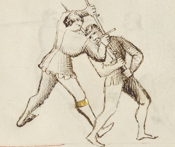 Ближний бой, переросший в борьбу. "Цветок войны", 1410.