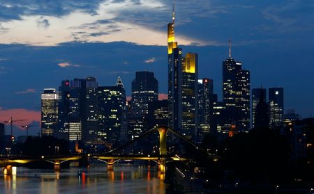 File photo of the skyline of the banking district in Frankfurt, September 18, 2014. The European Central Bank will release the results of Europe's most comprehensive review of its banks' health on October 26, 2014. The outcome will give the clearest picture yet on the state of the European banking sector, which was pummeled during the financial crisis. REUTERS/Kai Pfaffenbach /Files (GERMANY - Tags: CITYSCAPE BUSINESS)  File photo of the skyline of the banking district in Frankfurt, September 18, 2014. The European Central Bank will release the results of Europe's most comprehensive review of its banks' health on October 26, 2014. The outcome will give the clearest picture yet on the state of the European banking sector, which was pummeled during the financial crisis. REUTERS/Kai Pfaffenbach /Files (GERMANY - Tags: CITYSCAPE BUSINESS)