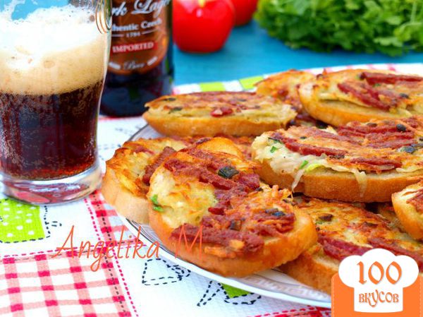 Гренки с колбасой и картофелем Гренки с колбасой и картофелем