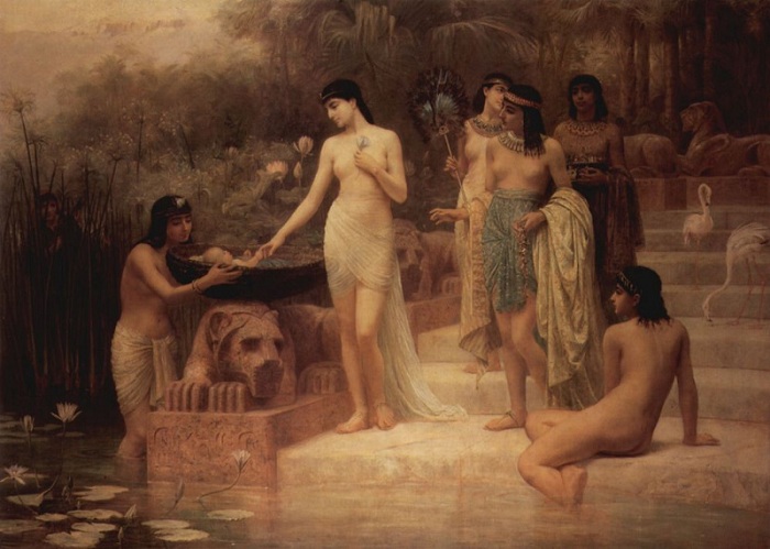 Дочь фараона.(1886 год). Бристольский музей. Автор: Эдвин Лонгсден Лонг. Дочь фараона.(1886 год). Бристольский музей. Автор: Эдвин Лонгсден Лонг.