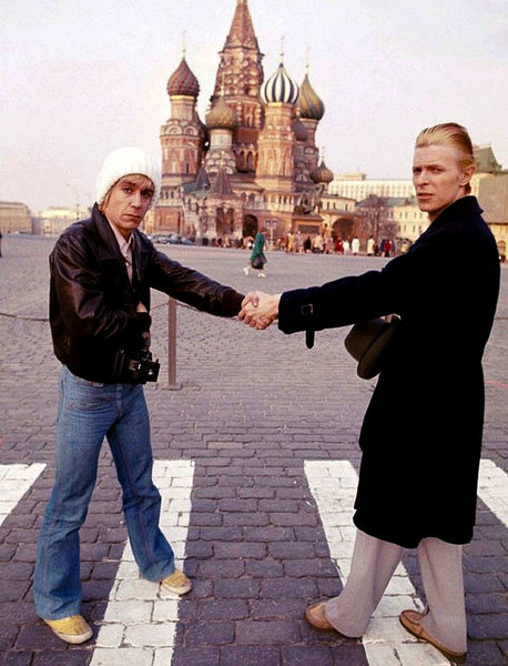 Дэвид Боуи и Игги Поп в Москве. 1976 год.