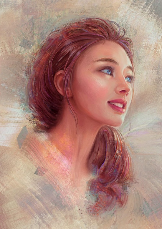 Художник Mandy Jurgens. И застыла слезинка у самого края