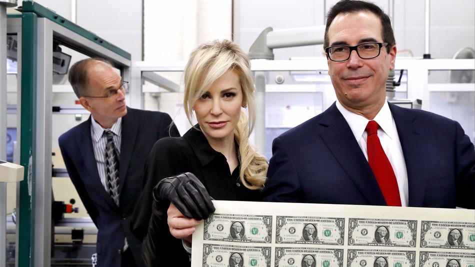 Money models: Treasury Secretary Steven Mnuchin and his wife Louise Linton.