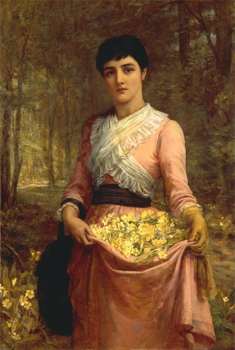 Из серии Дочери Нашей империи. Англия - Первоцвет (1887 год.) Нью-Хейвен, Йельский центр британского искусства. Автор: Эдвин Лонгсден Лонг. Из серии Дочери Нашей империи. Англия - Первоцвет (1887 год.) Нью-Хейвен, Йельский центр британского искусства. Автор: Эдвин Лонгсден Лонг.