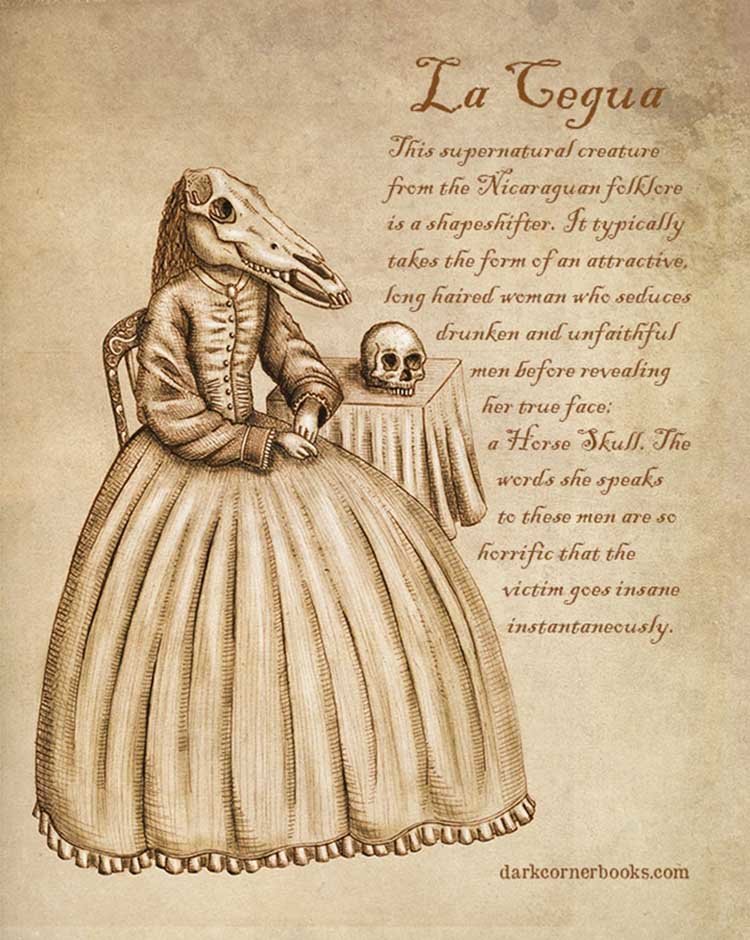 2. Ла Цегуа (La Cegua) 2. Ла Цегуа (La Cegua) жуть, иллюстрация, мифические существа, рисунок