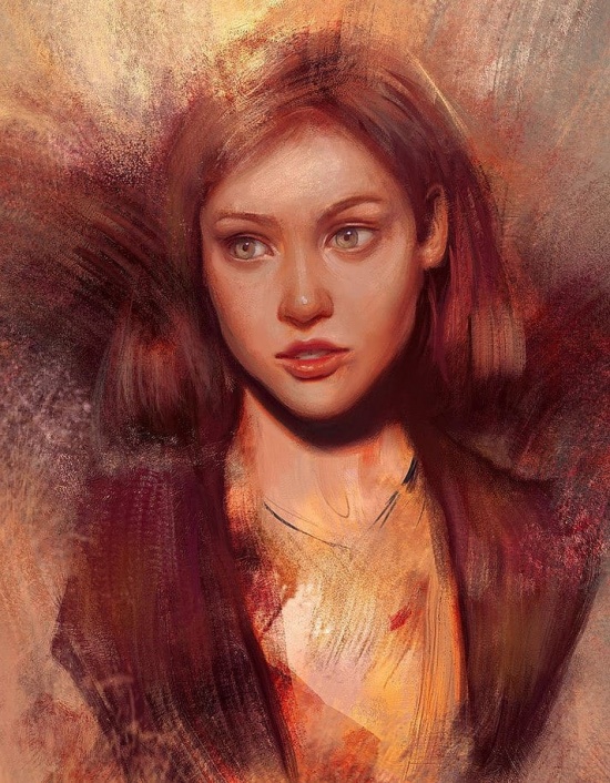 Художник Mandy Jurgens. И застыла слезинка у самого края