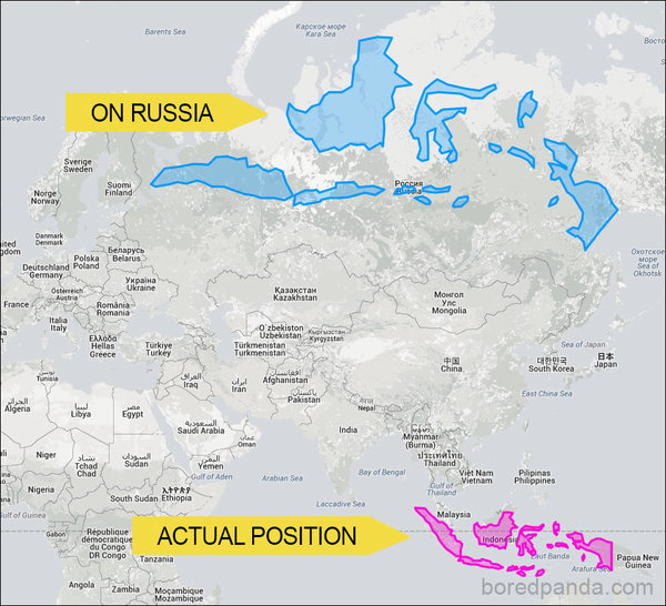 Африка больше чем Россия. Реальные размеры стран Африка больше чем Россия. Реальные размеры стран
