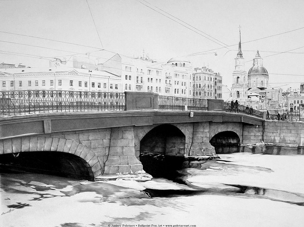 Фотореалистичная живопись шариковой ручкой от Андрея Полетаева