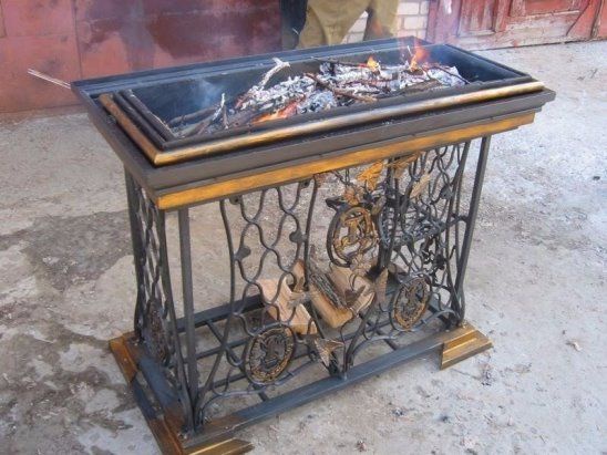 мангал из швейной машинки