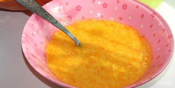 Манная каша с тыквой на плите Манная каша с тыквой на плите