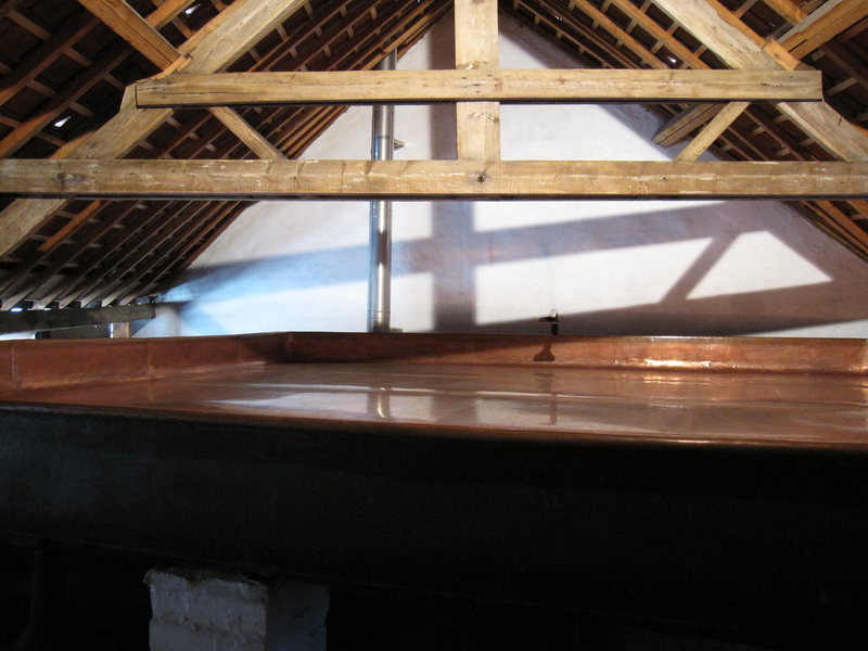 Cantillon Brewery's wort cools in the attic.