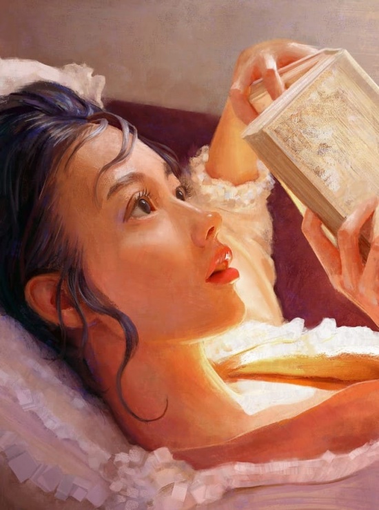 Художник Mandy Jurgens. И застыла слезинка у самого края
