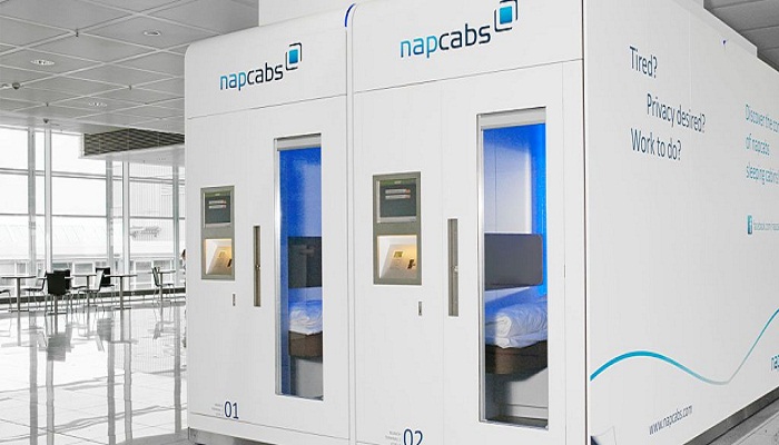 Капсулы модели NapCabs в аэропорту Берлин-Тегель (Германия). Капсулы модели NapCabs в аэропорту Берлин-Тегель (Германия).