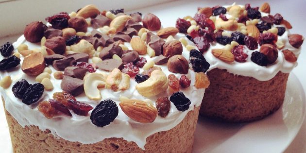 Куличи с сухофруктами и орехами Вкусные кулич с сухофруктами и орехами