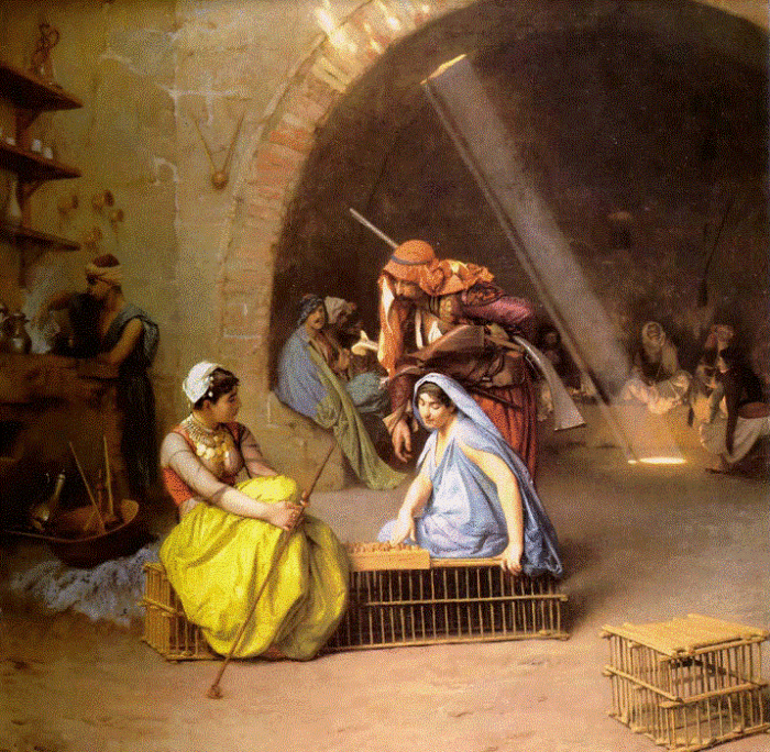 Жан Леон Жером, «Альмеи, играющие в шахматы», 1870. Куда смотреть на картине с шахматами, чтобы узнать, какую историю зашифровал художник