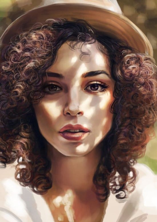 Художник Mandy Jurgens. И застыла слезинка у самого края