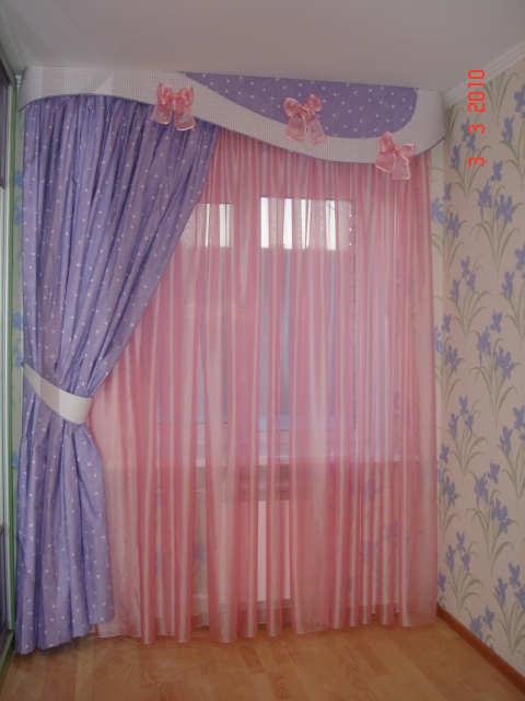 Дизайн штор для подростка девочки.