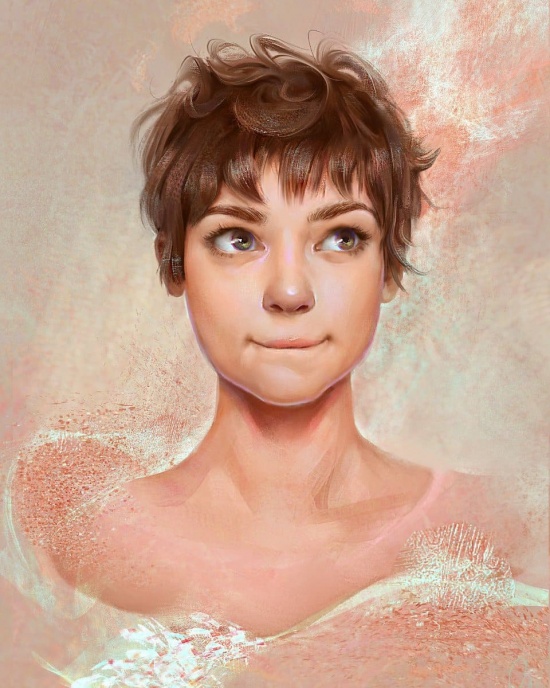 Художник Mandy Jurgens. И застыла слезинка у самого края