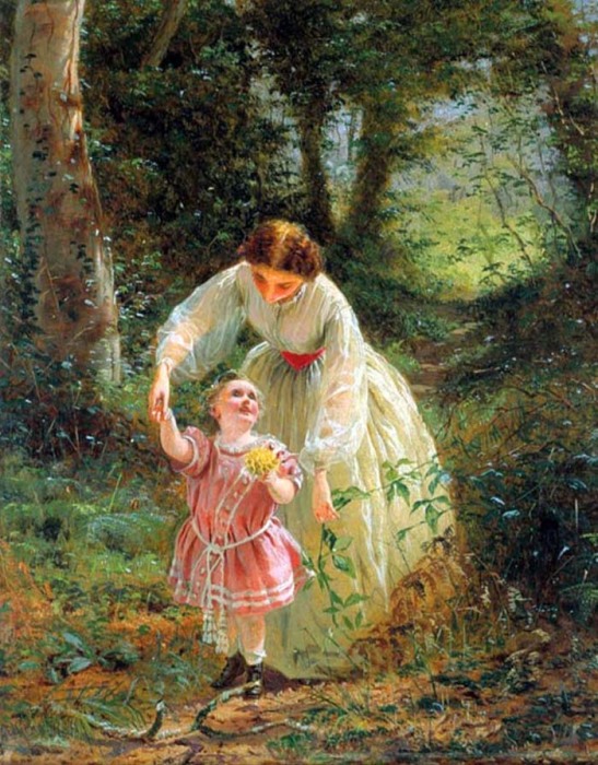 Джордж Хикс Элгар «Миссия женщины: Проводник по детству», 1862 год Что можно узнать о жизни британских женщин, рассматривая картины художников-викторианцев