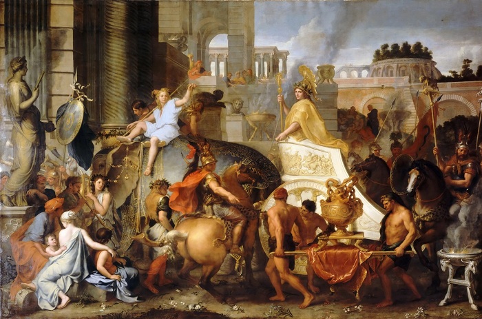 Триумфальный въезд Александра в Вавилон. Шарль Лебрен.