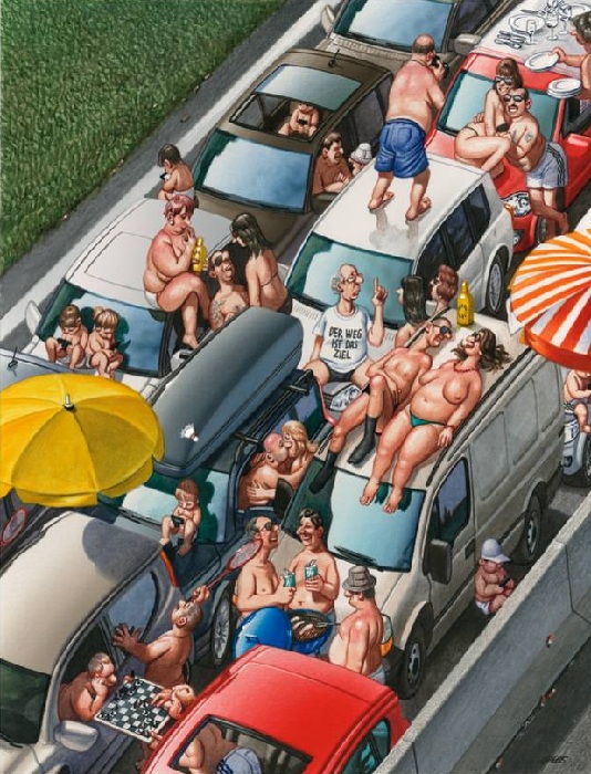 Летний отдых. Сатира от Gerhard Haderer. Провокационные карикатуры, которые довели до тюрьмы художника Герхарда Хадерера
