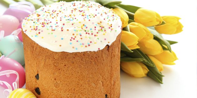 Пышные куличи с изюмом Пасхальные куличи: Пышный кулич с изюмом