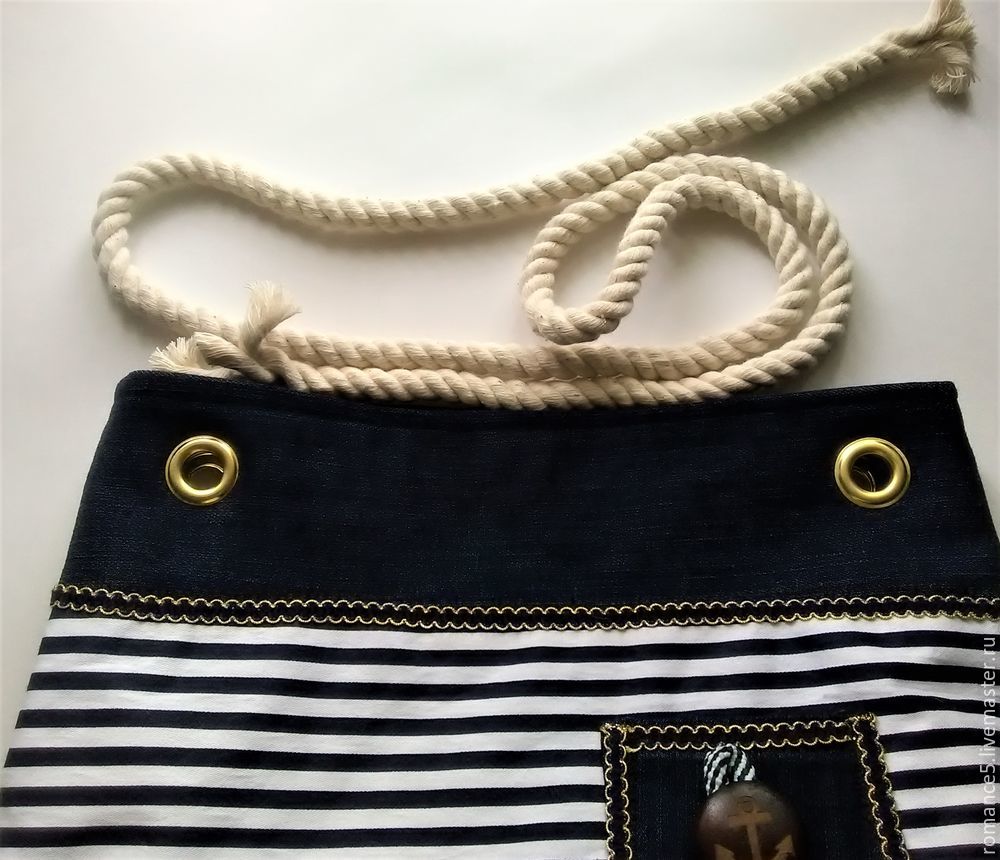 Шьем летнюю сумку в морском стиле