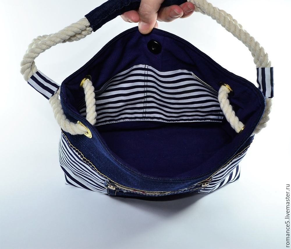 Шьем летнюю сумку в морском стиле